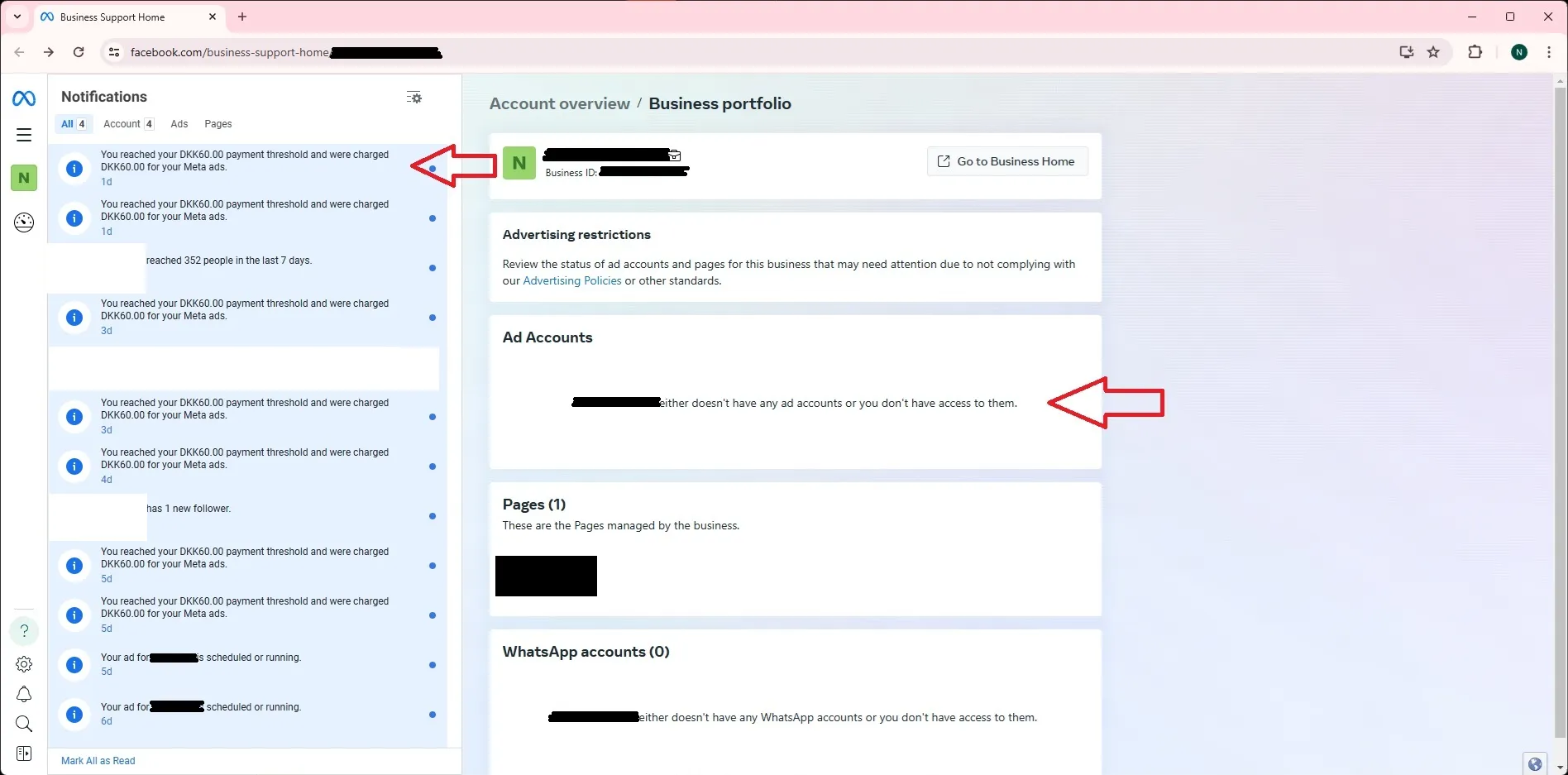 Ad account or no ad account Meta
