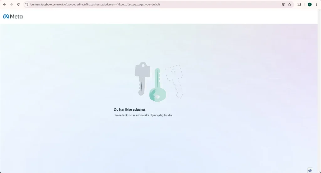 No access to Ad Manager Meta