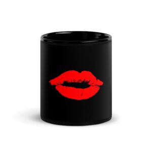 Black Glossy Mug - Kiss
