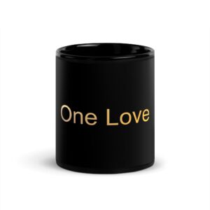 Black Glossy Mug - One Love