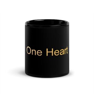 Black Glossy Mug - One Heart