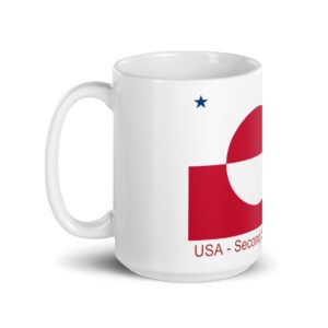 White glossy mug - USA - Second State of Greenland