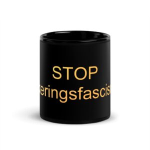 Black Glossy Mug - Stop Parkeringsfascismen