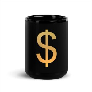 Black Glossy Mug - Dollar